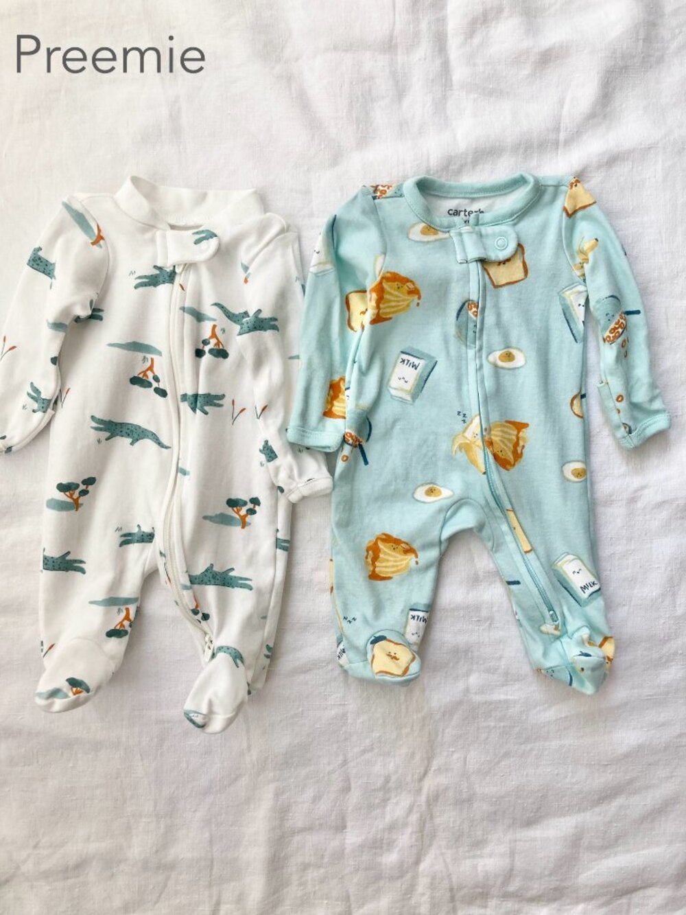 🪴5/$30 Carter's Preemie Infant Baby Sleepers Footies Pajamas Lot